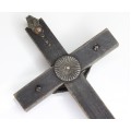 crucifix pectoral "Corpus Christi" argint & lemn ebenizat.cca 1900 + cadou Franta